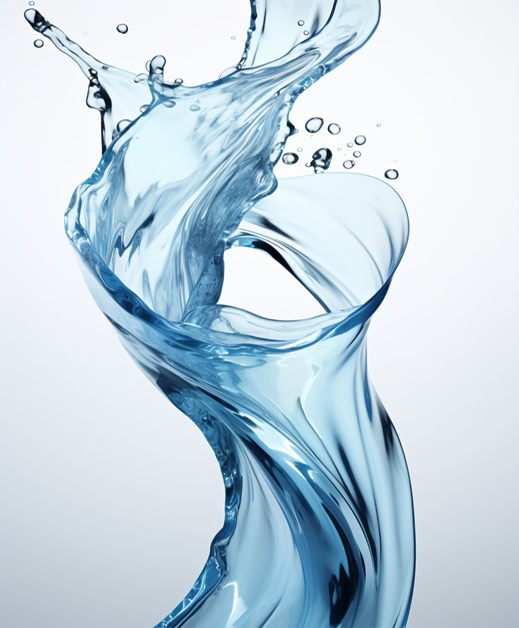 Blue water wave symbolising adaptability, versatility and flow