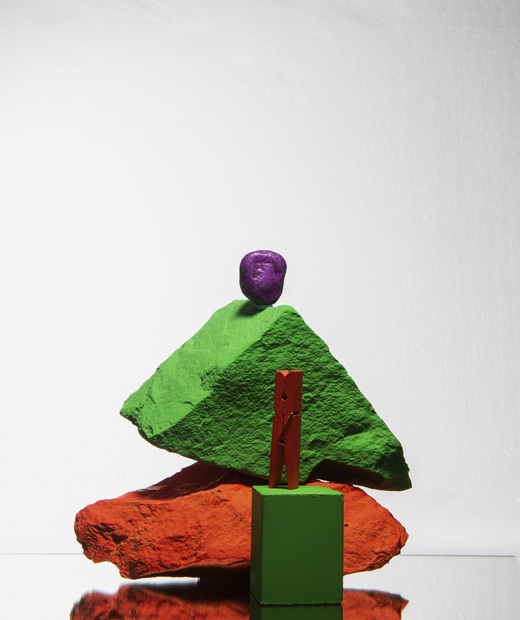 Abstract stacked forms representing balance, coordination and value creation across sectors